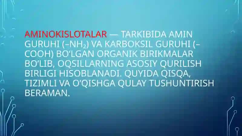 AMINOKISLOTALAR 3