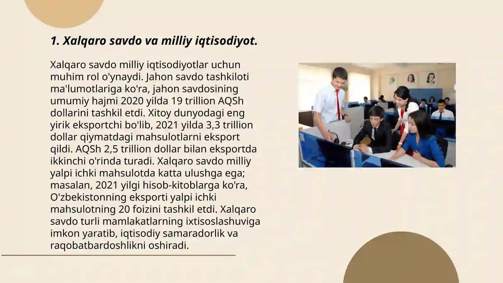 Xalqaro savdo va milliy iqtisodiyot 3