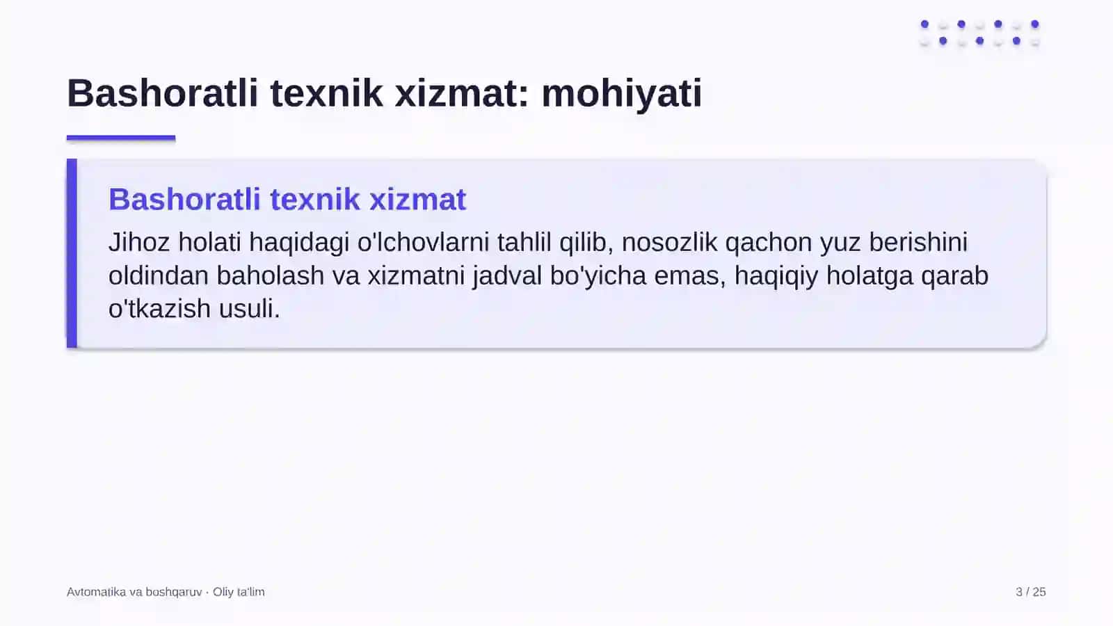 Yo'l xo'jaligida bashoratli texnik xizmat ko'rsatish 3