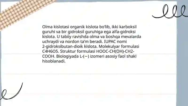 Olma kislotasi 3