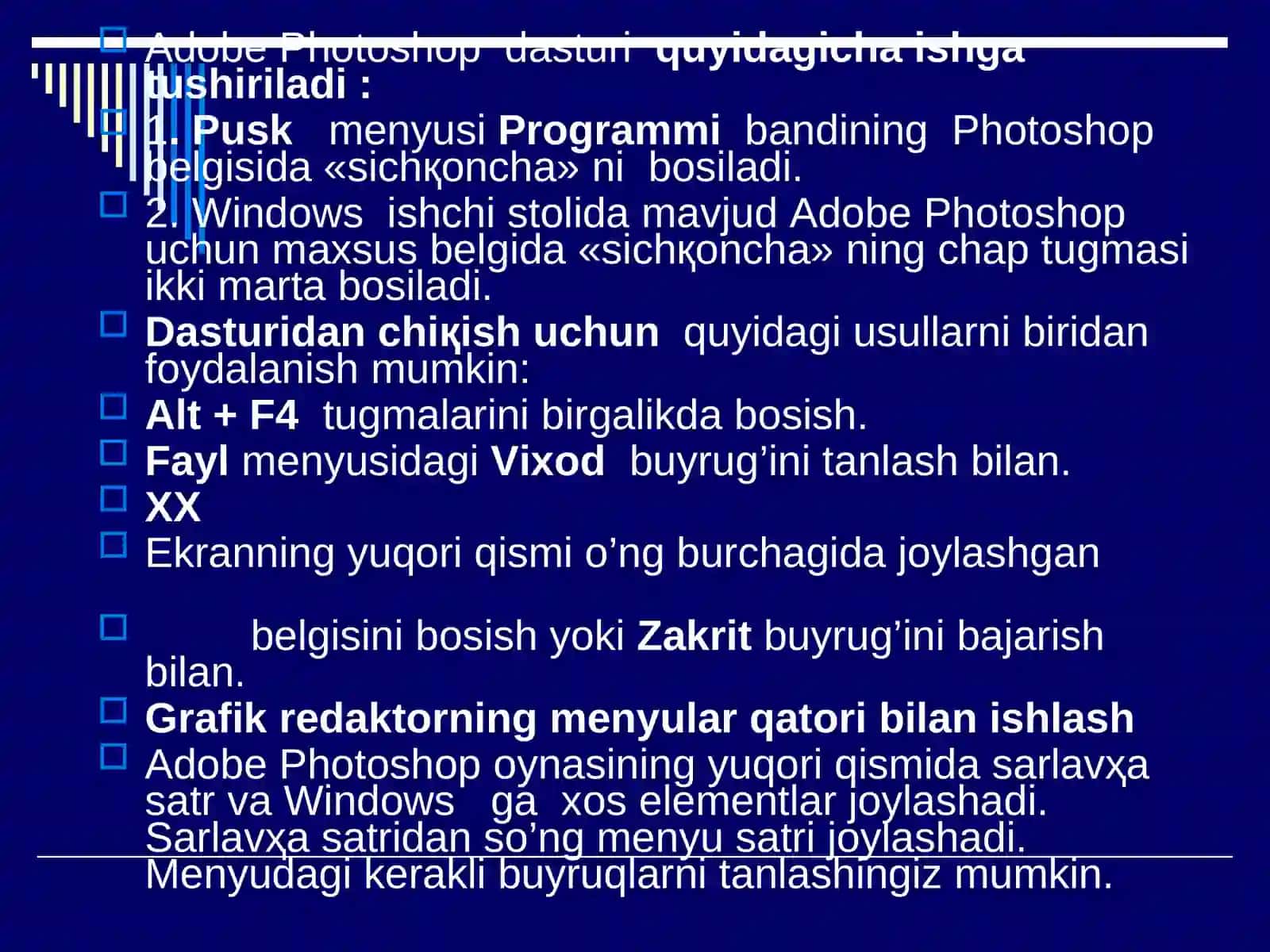Adobe Photoshop foydalanish 3