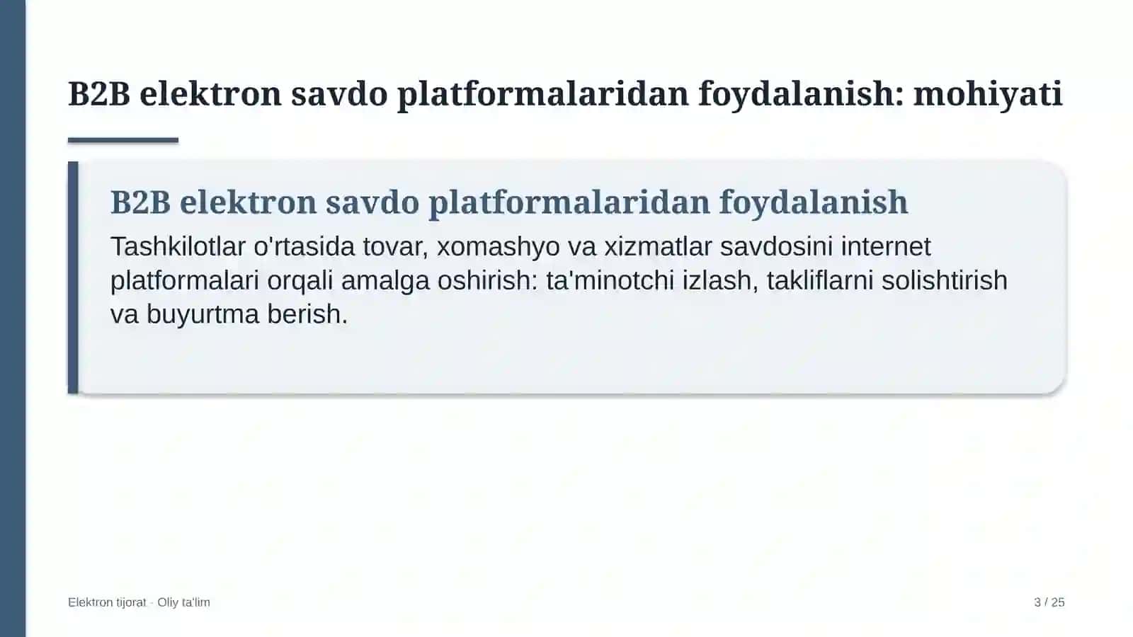 Axborot agentliklarida B2B elektron savdo platformalaridan foydalanish 3