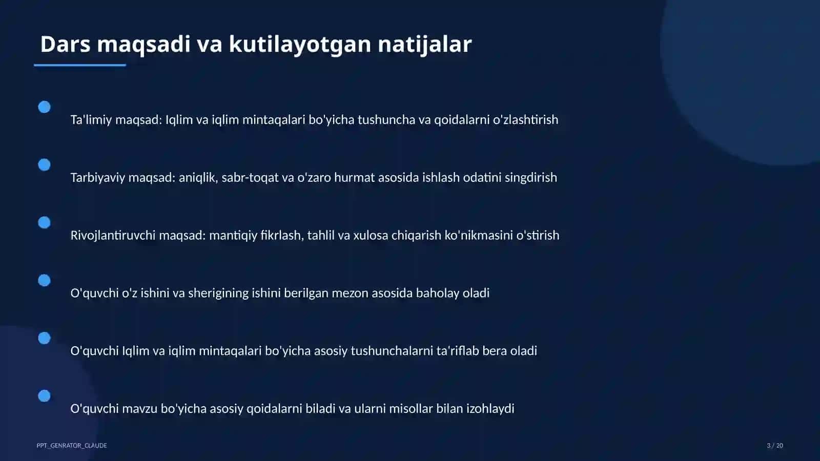 Iqlim va iqlim mintaqalari (6-sinf) 3