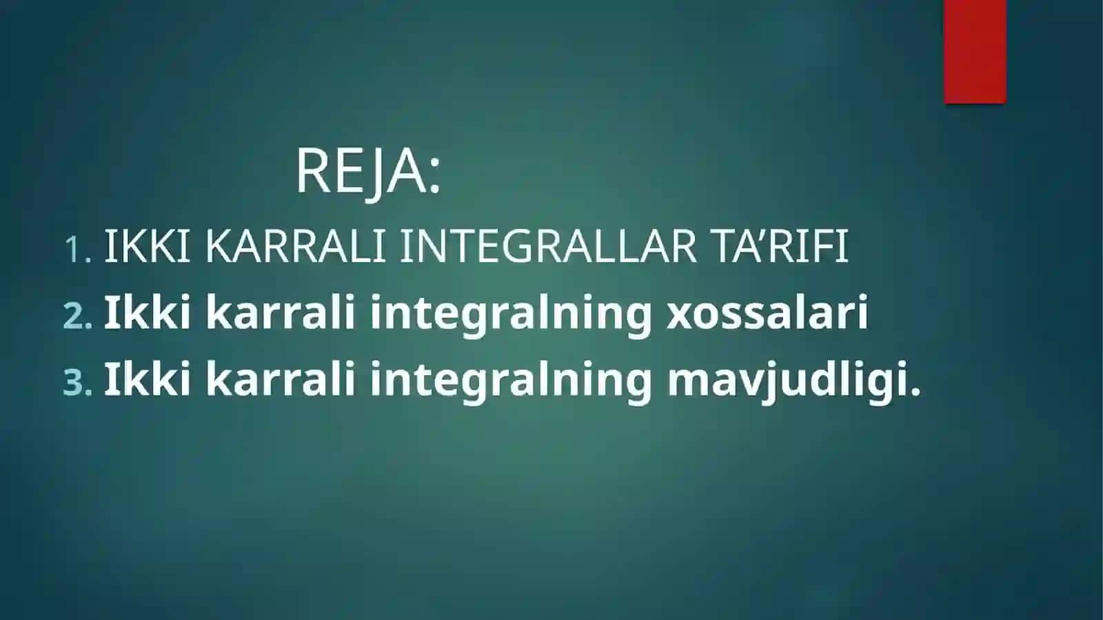 Ikkikarraliintegral 3