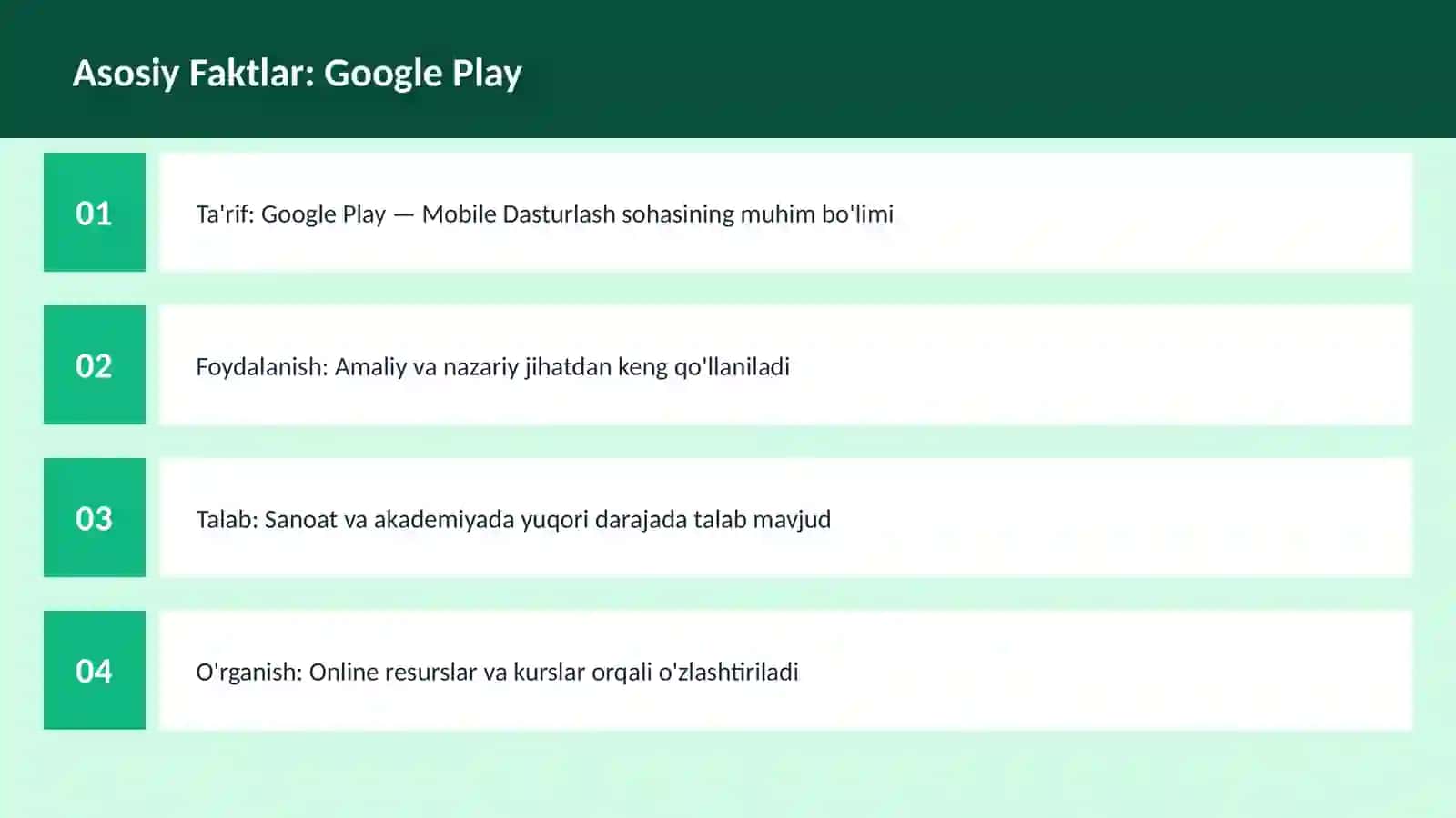 MOBILE DASTURLASH 3