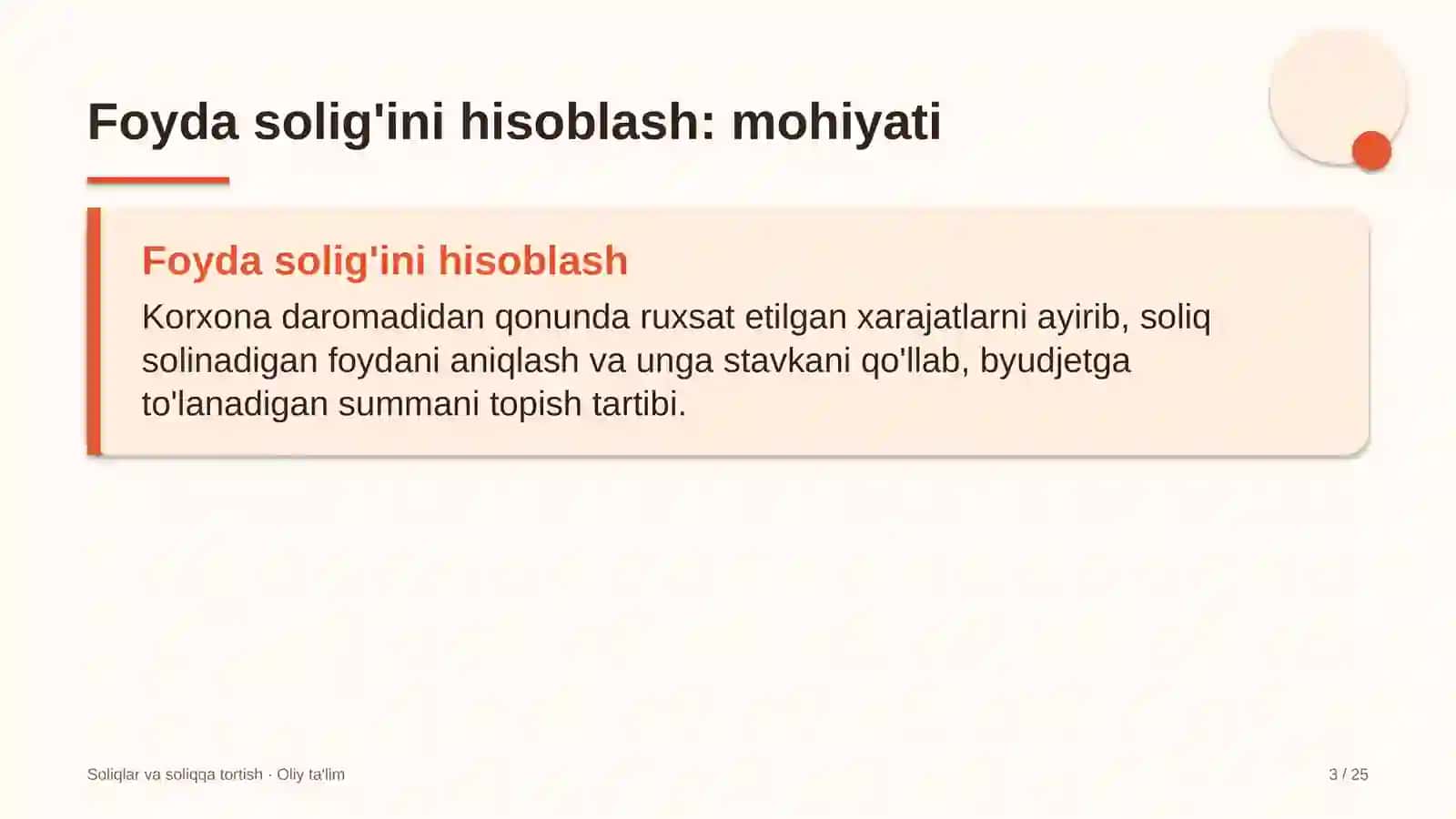 sanoatda foyda solig'ini hisoblash 5325 3