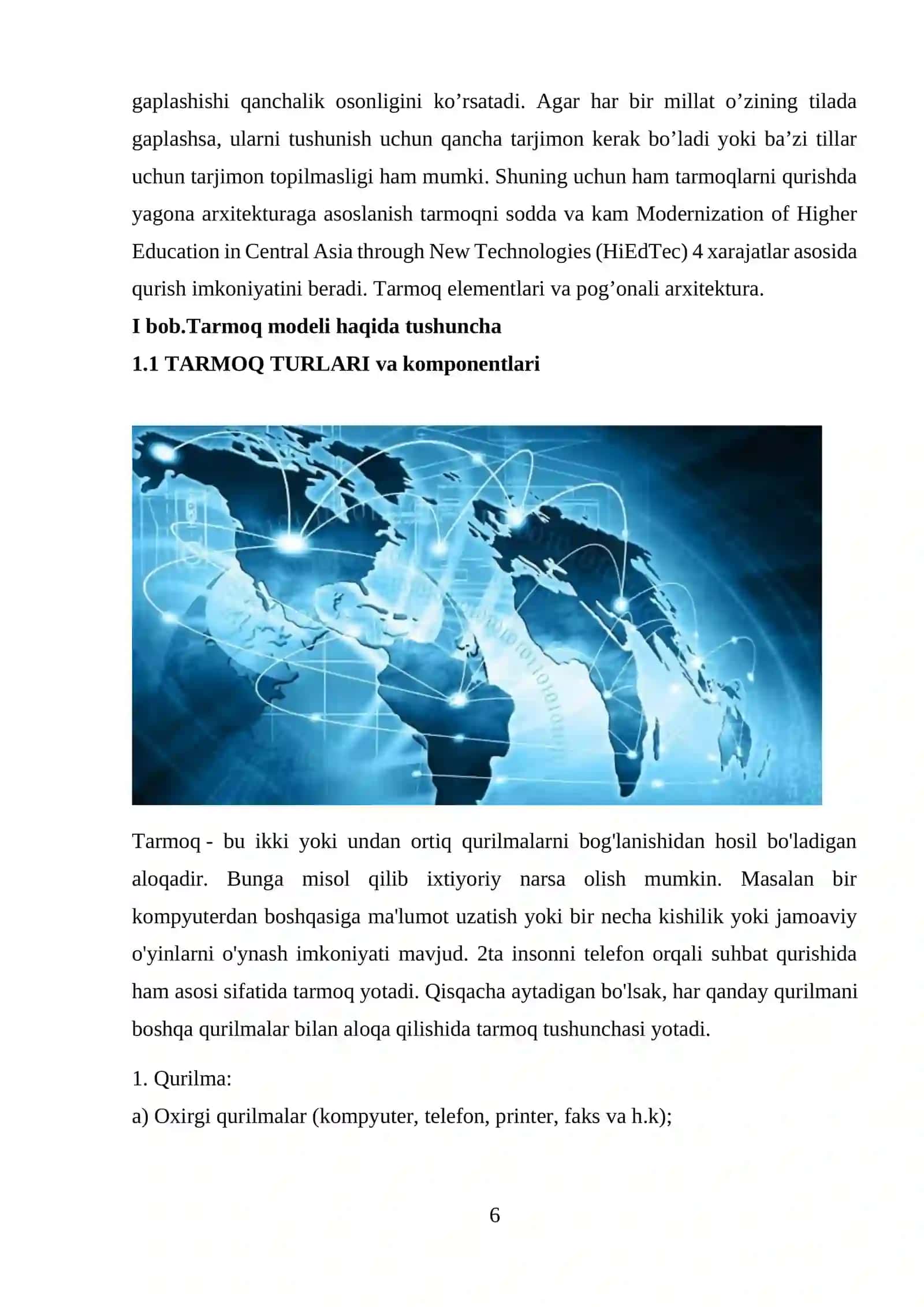Tarmoq modeli tushunchasi 3