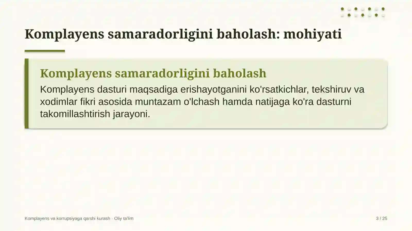 tom yopish ishlarida komplayens samaradorligini baholash 9426 3