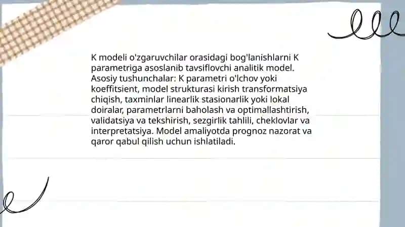K modeli 3