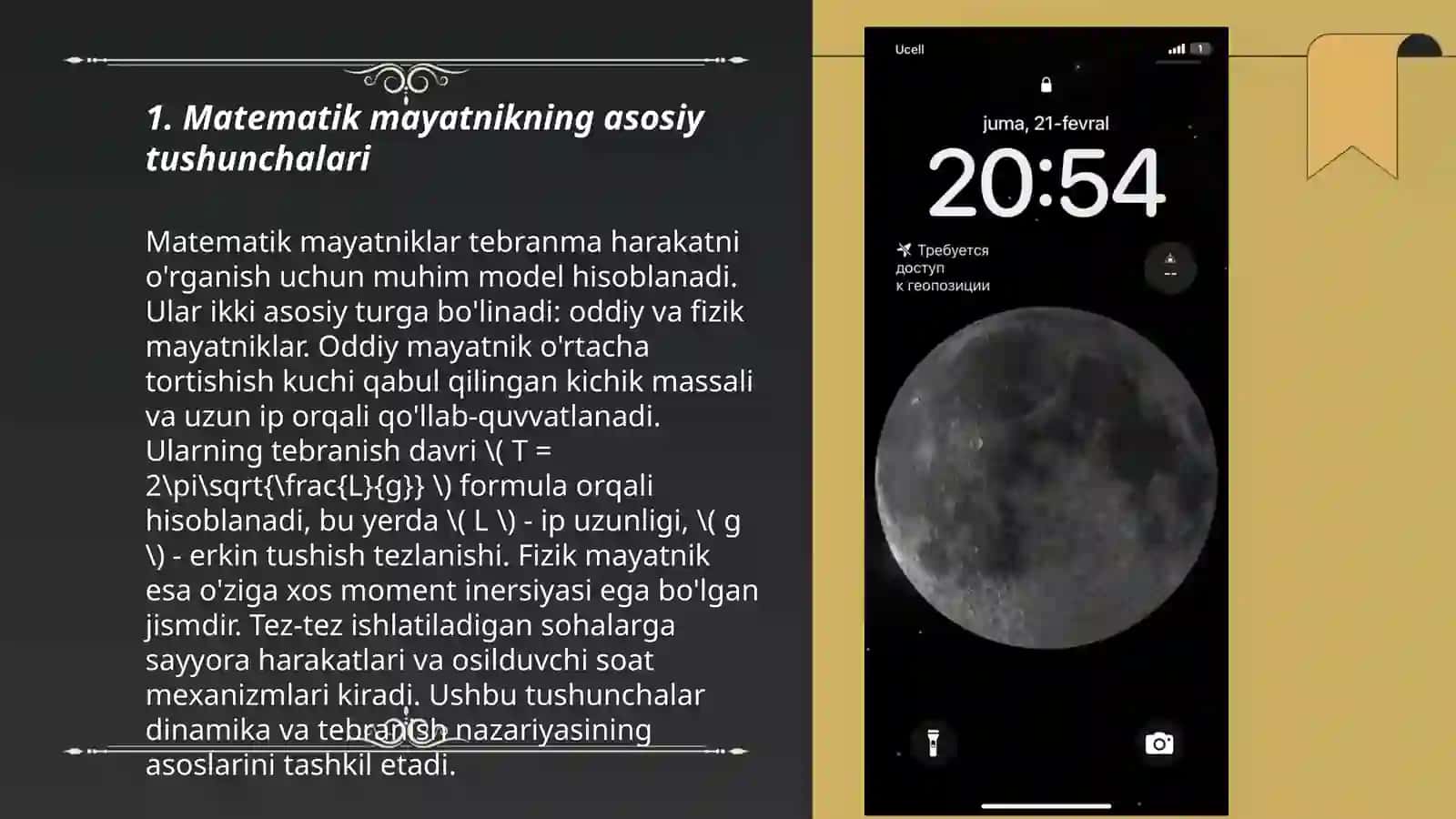 Matematik mayatnik 3