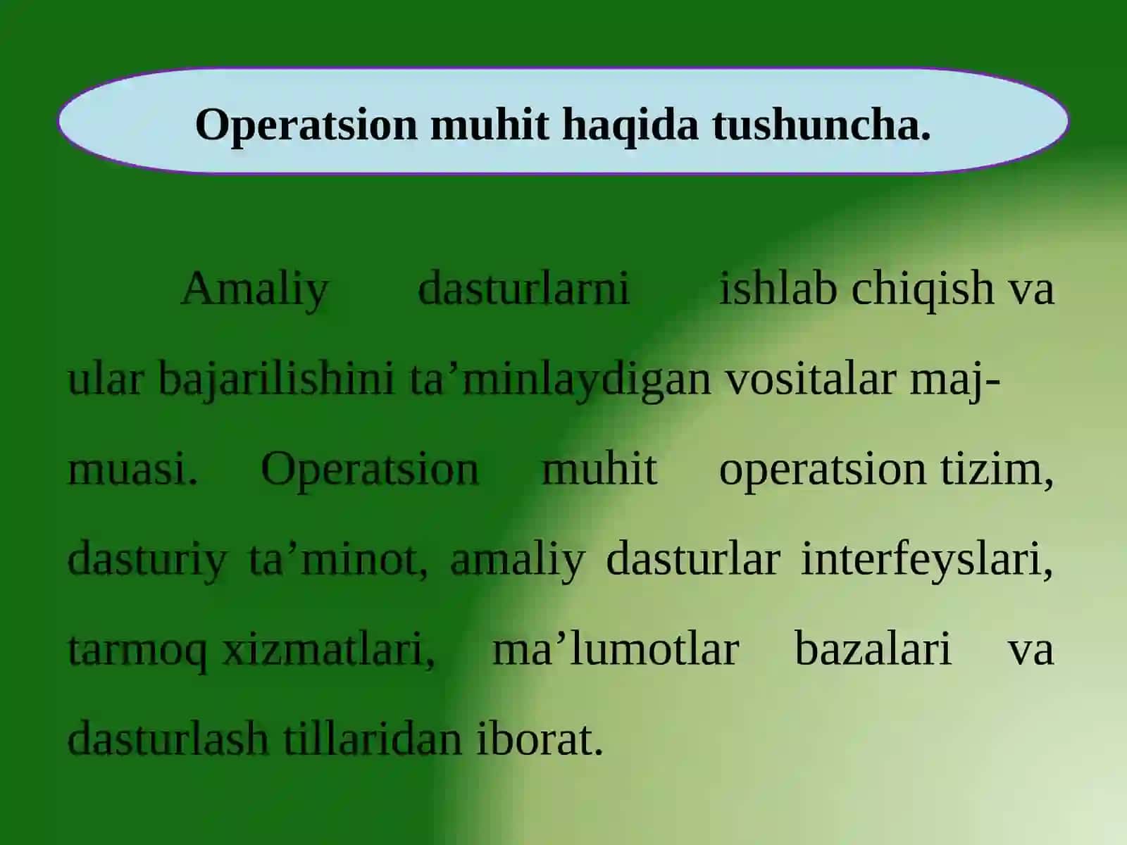 Operatsion tizimlar 3