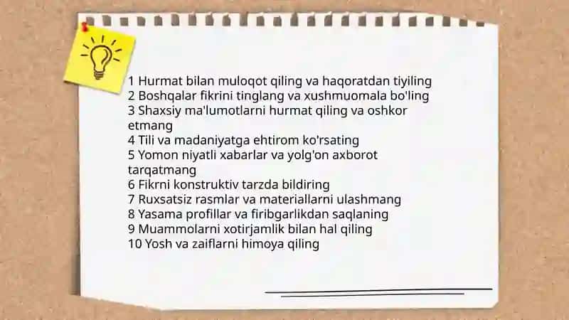 Tarmoqdagi odob axloqi 3