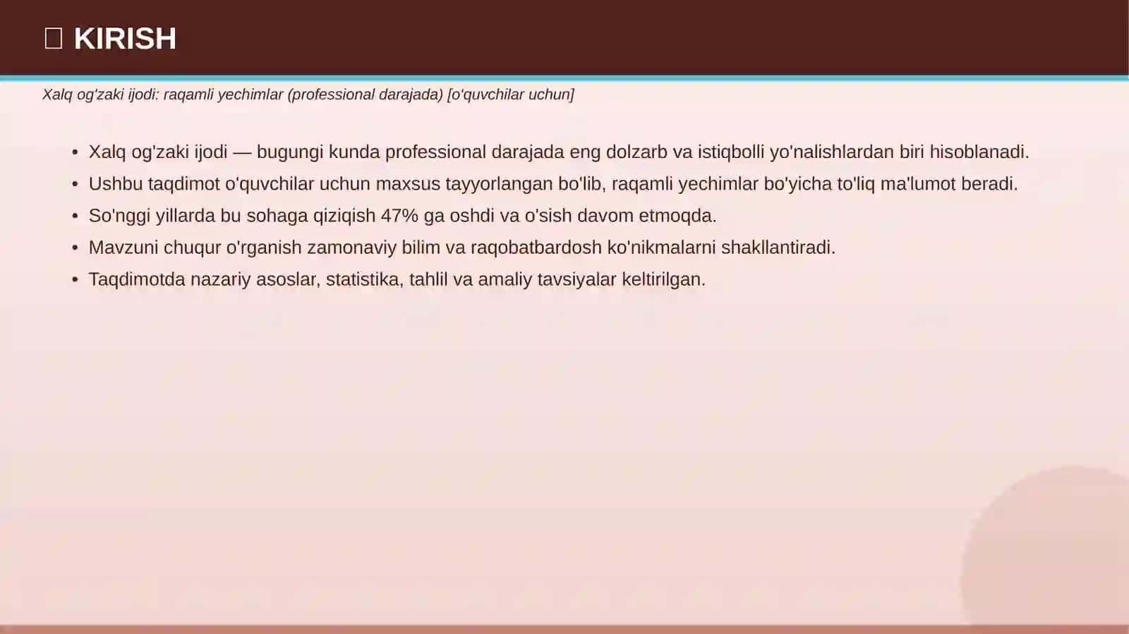 Xalq og'zaki ijodi: raqamli yechimlar (professional darajada) 3