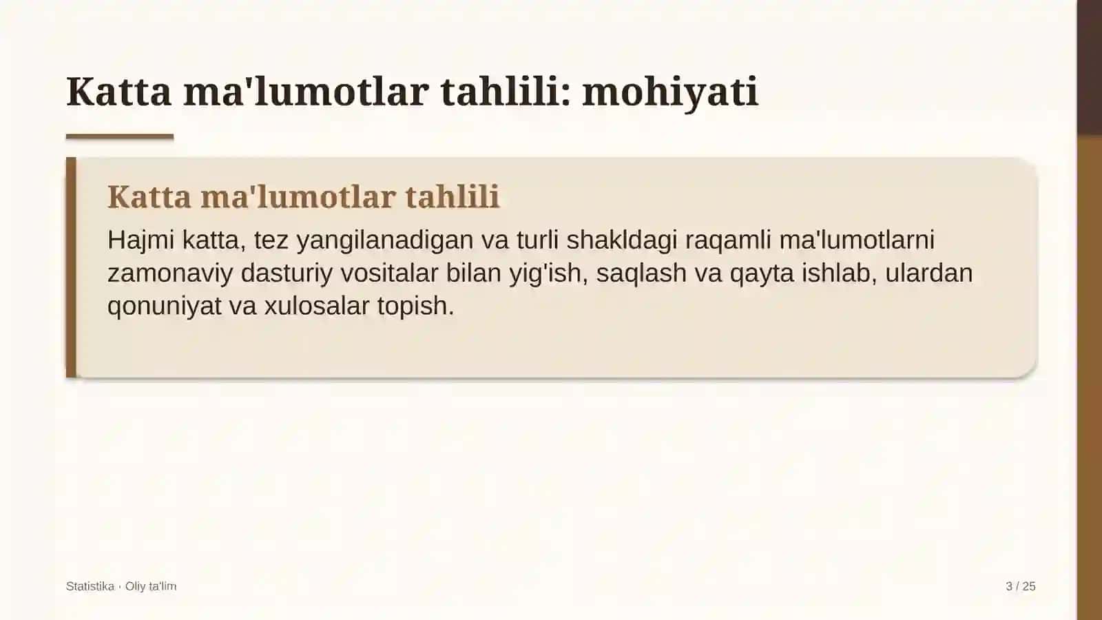 Startaplarda katta ma'lumotlar tahlili 3