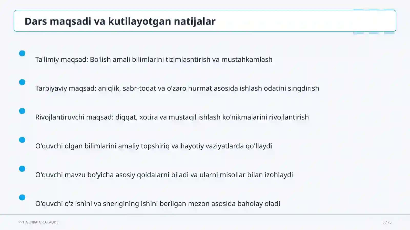 Bo'lish amali (2-sinf) 3