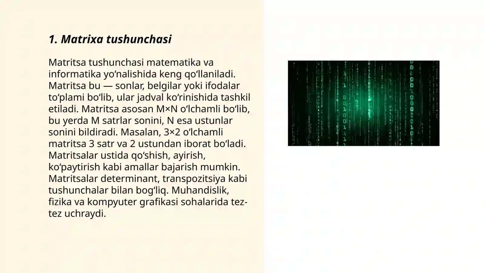 Matritsa rangi. Teskari matritsa 3