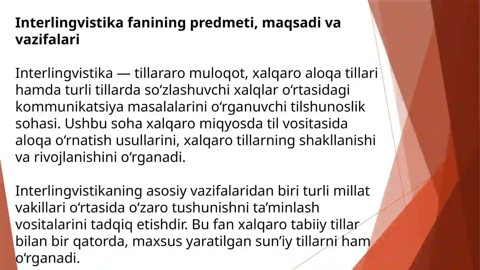 Interlingvistika. Xalqaro tabiiy va xalqaro sun’iy tillar 3
