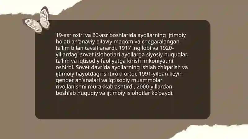 Ayollarning ijtimoiy holati 3