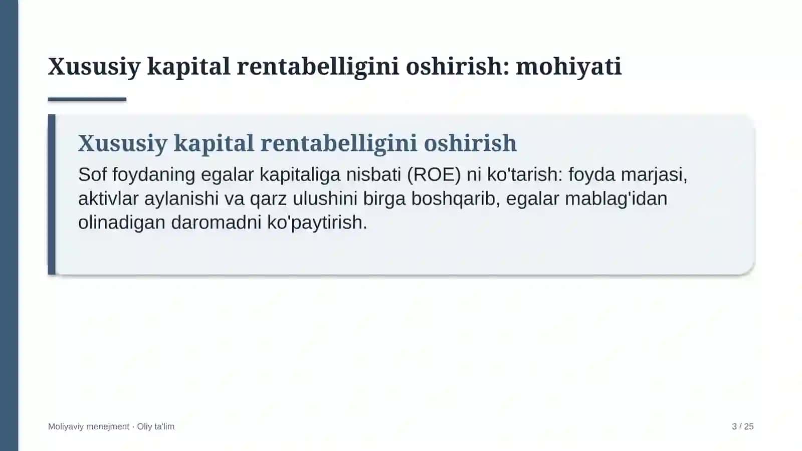 [Radioeshittirishda xususiy kapital rentabelligini oshirish] 3