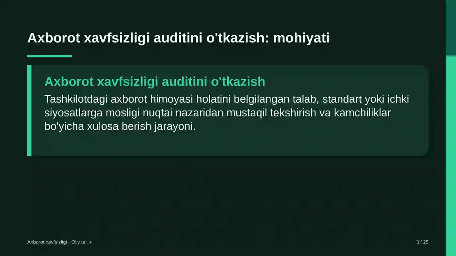 Elektr montaj ishlarida axborot xavfsizligi auditini o'tkazish 3