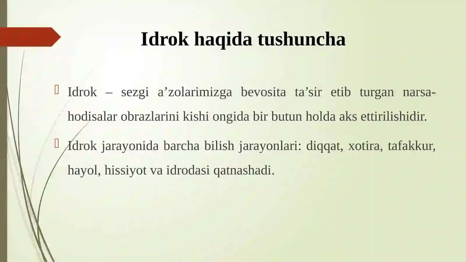 IDROK VA UNING TURLARI 3