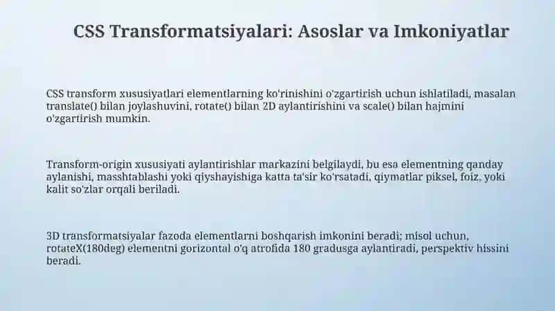 CSS Transformatsiyalari 3