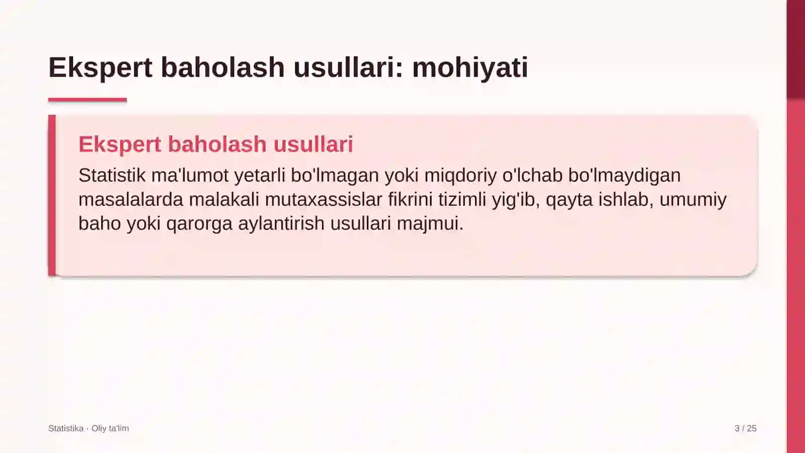 til o'rgatish markazlarida ekspert baholash usullari 1982 3