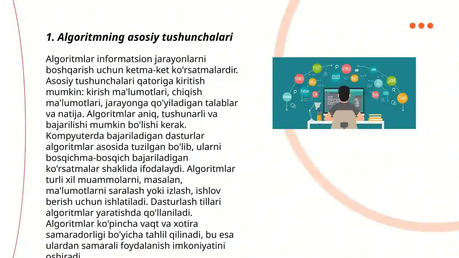 Algoritmning asosiy tushunchalari 3
