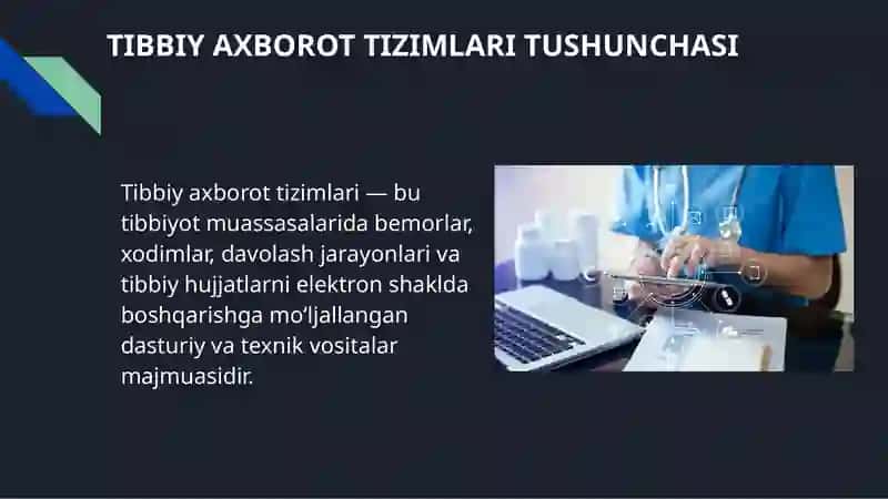 Tibbiy axborot tizimlari va elektron kasallik tarixini yuritish 3
