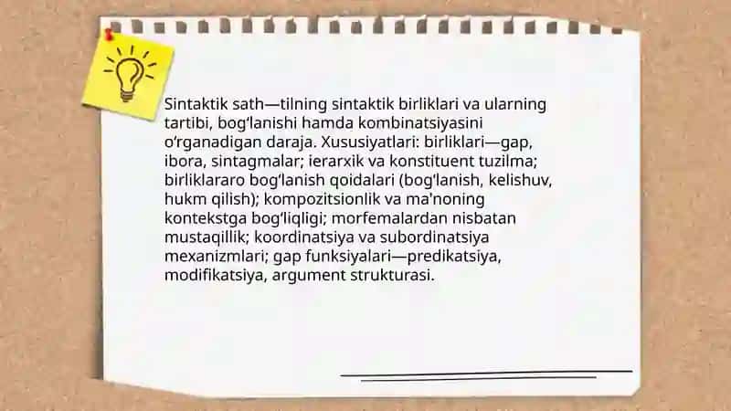 Sintaktik sath 3