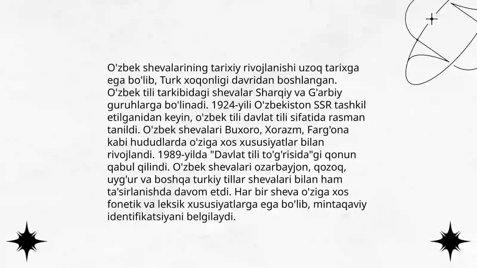 O'zbek shevalari tasnifi 3