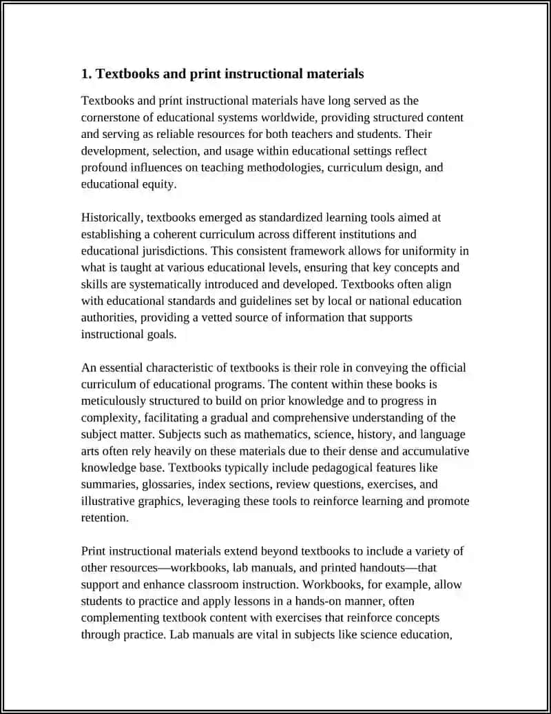 Textbooks and Print Instructional Materials 3