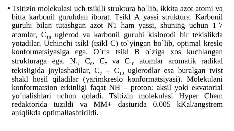 Tsitizin Molekulyasi 3