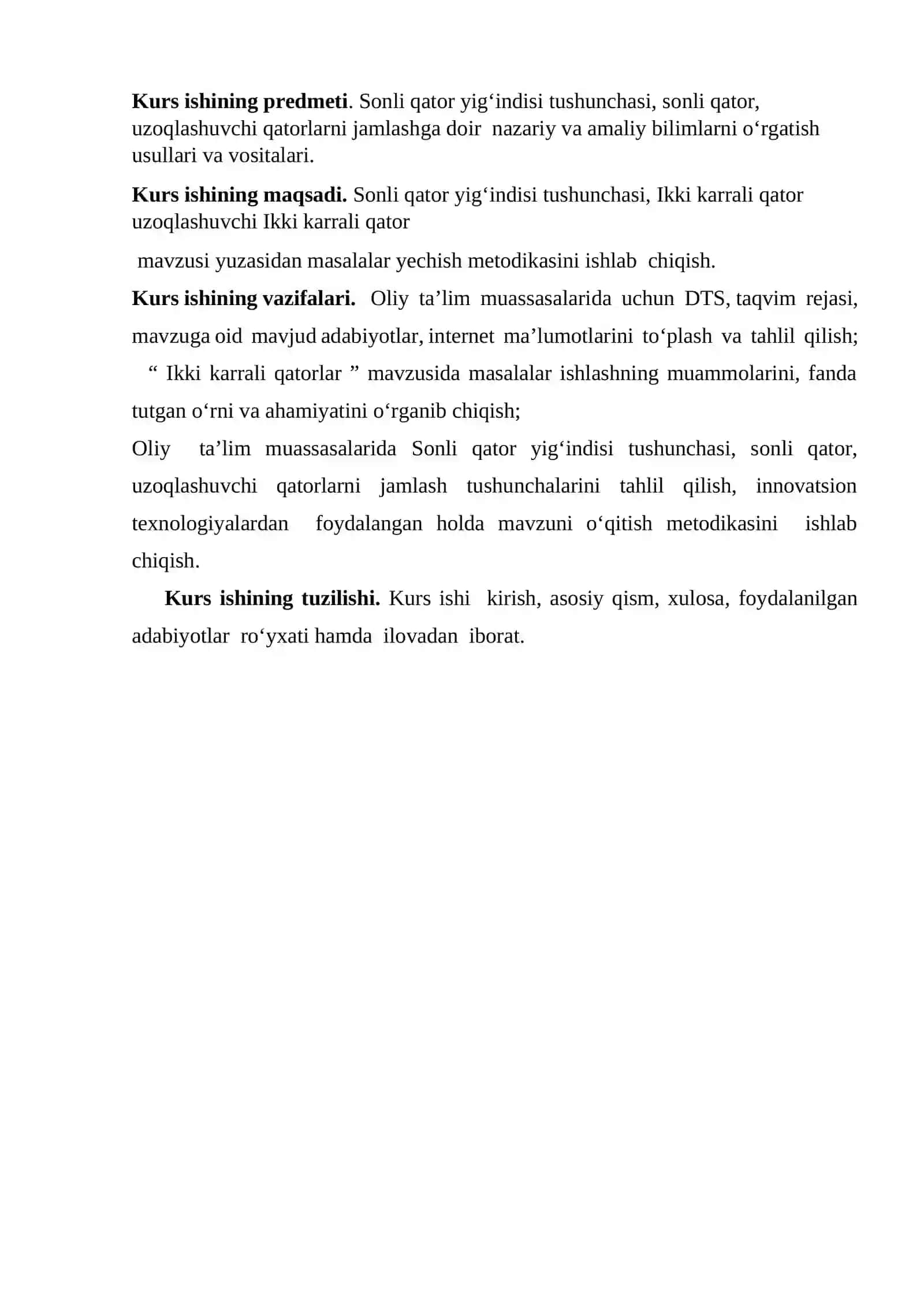 Ikki karrali qatorlar 3