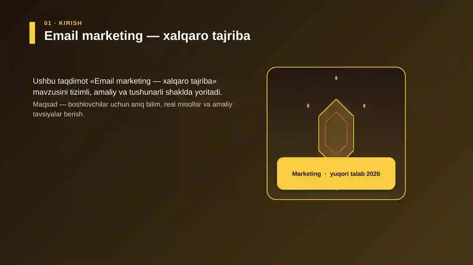 Email marketing — xalqaro tajriba 3