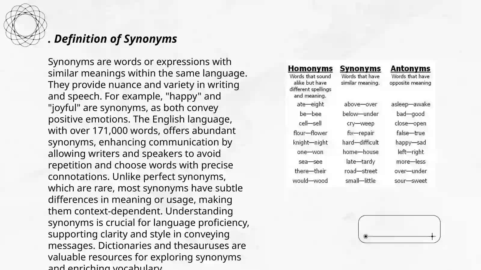 Synonyms 3