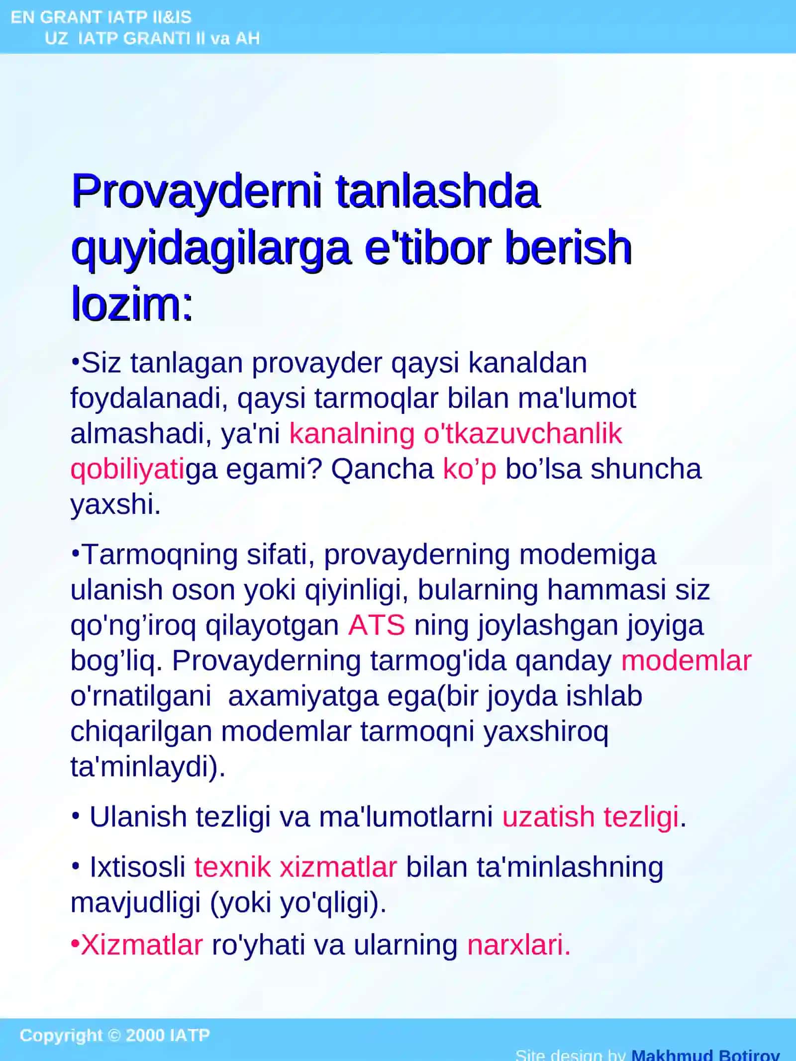Internet tizimi bilan ishlash 3