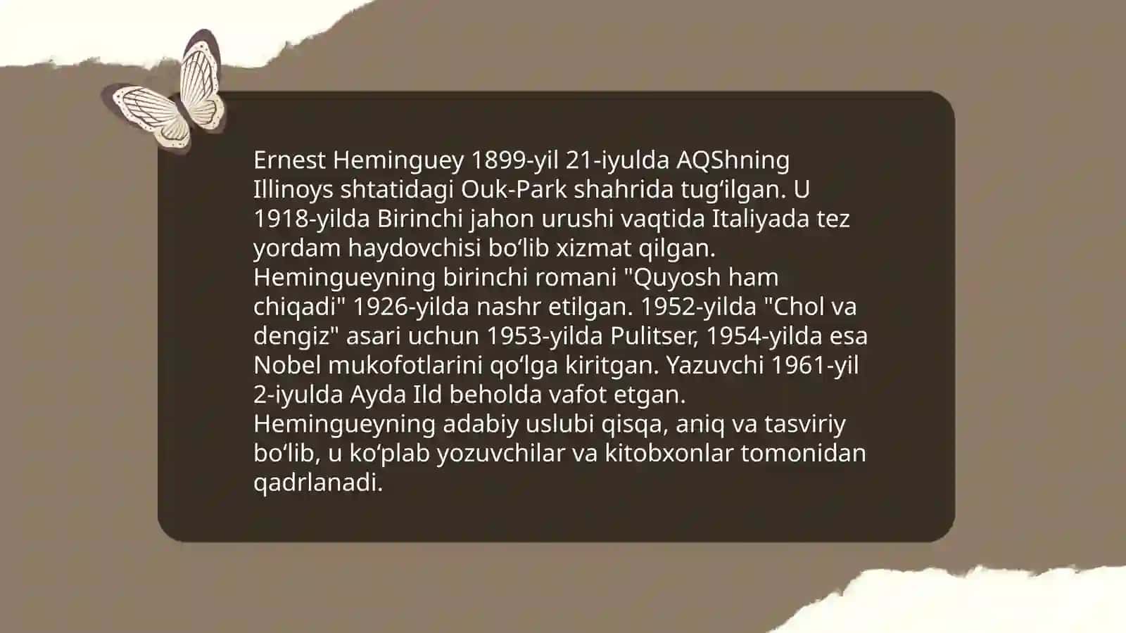Ernest Heminguey ijodi 3