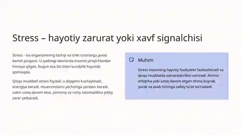 Stress va uning turlari 3