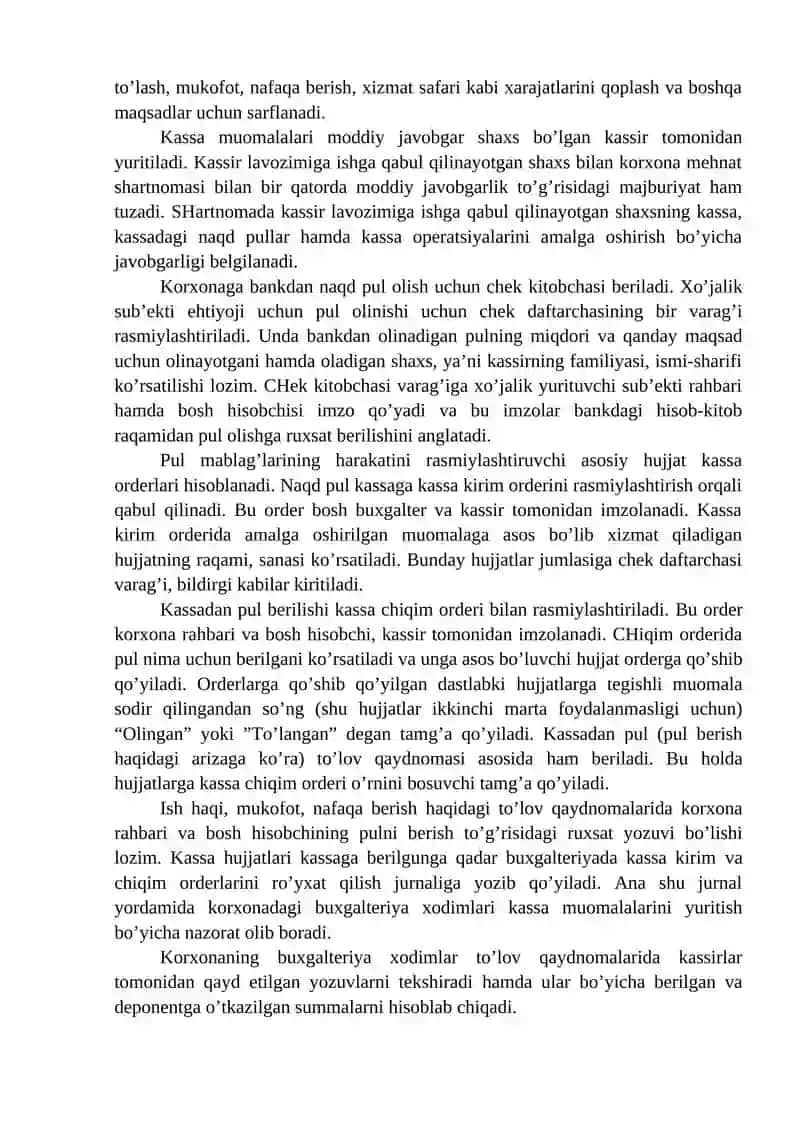 Pul Mablag'lari va Hisob-Kitoblar Hisobi 3