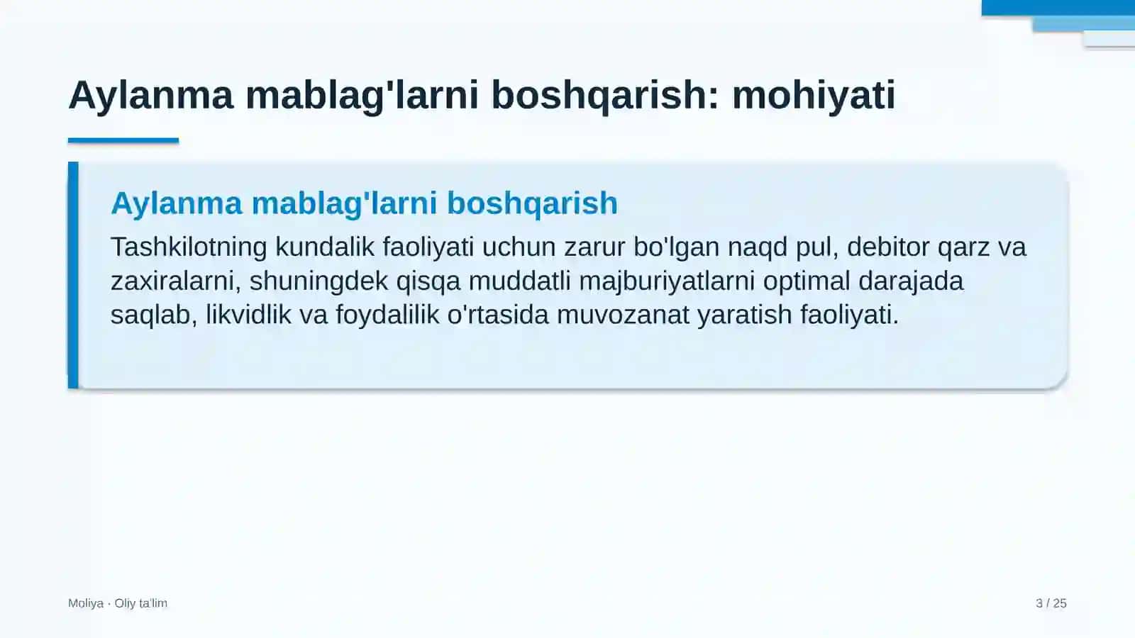 Kuryerlik xizmatida aylanma mablag'larni boshqarish 3