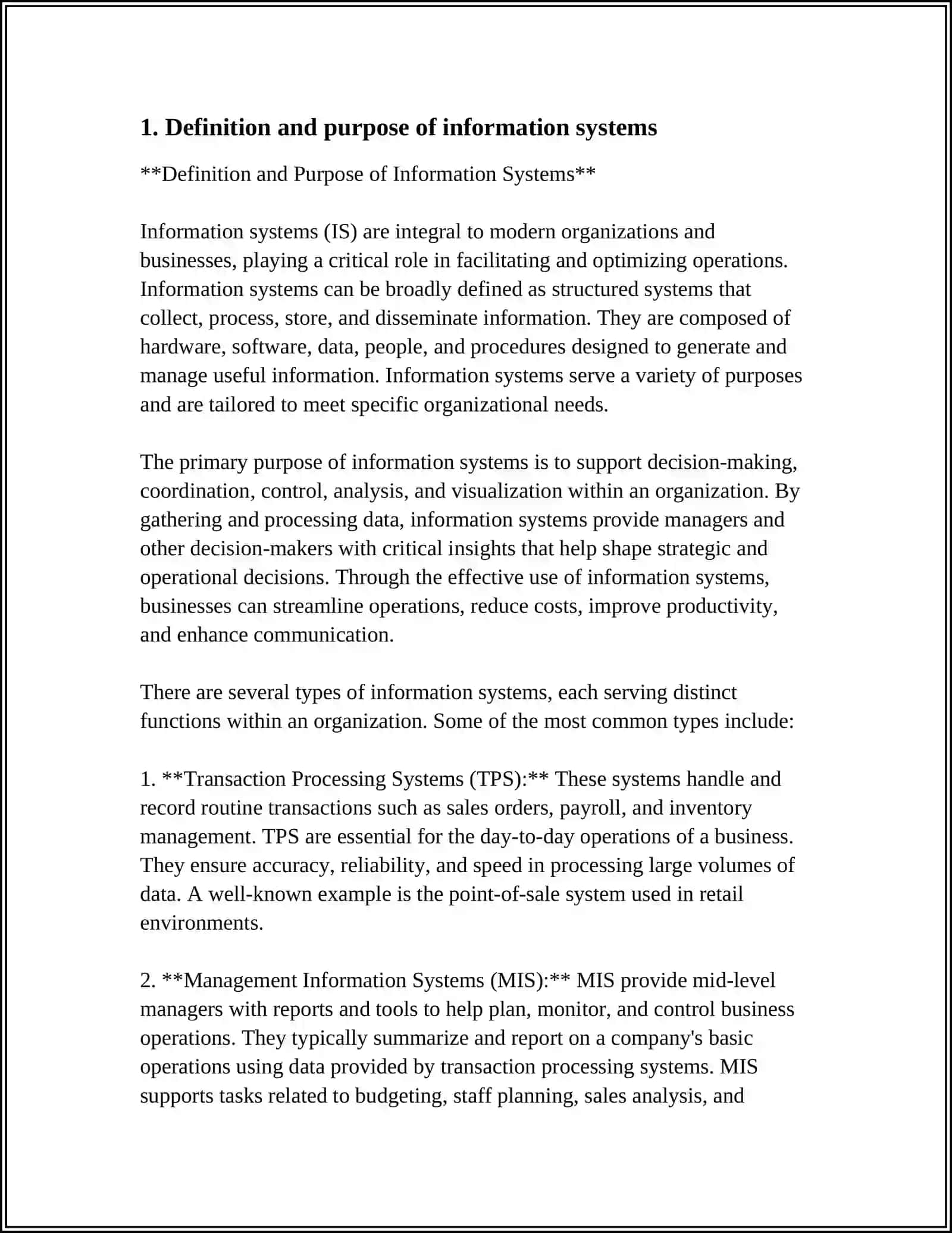 THE CONCEPT AND STRUCTURE OF INFORMATION SYSTEMS 3