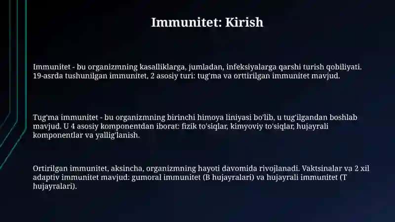 Immunitet va uning turlari 3