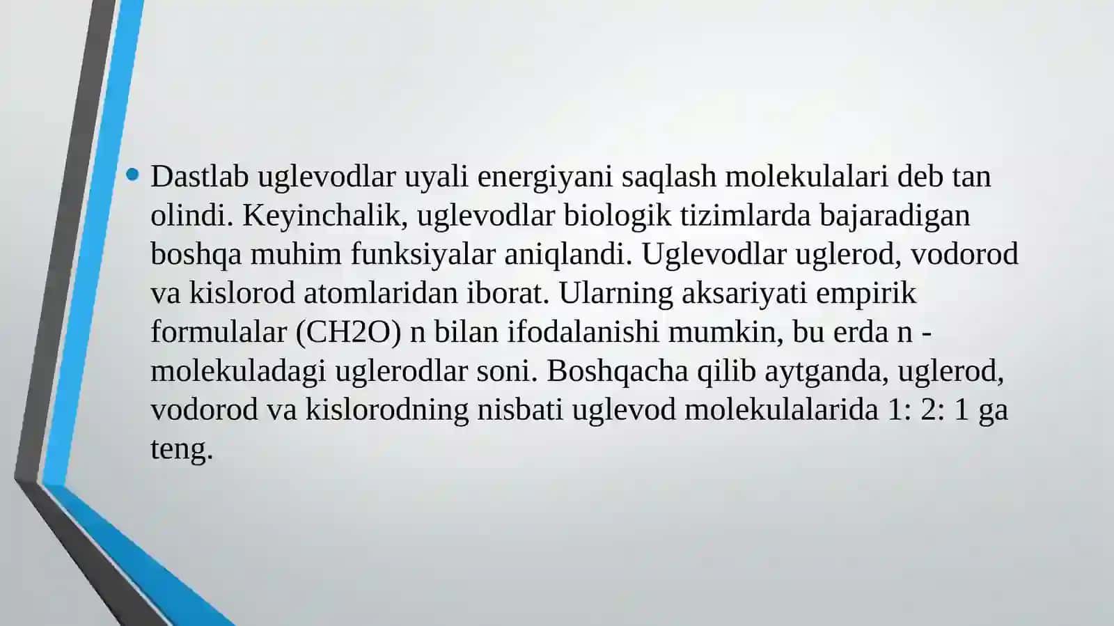Karbonsuv. Monosaxaridlar 3