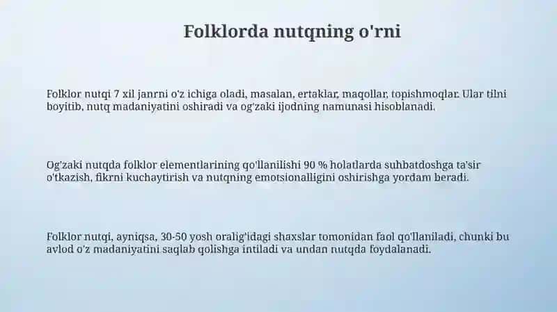 Folklor nutqi 3