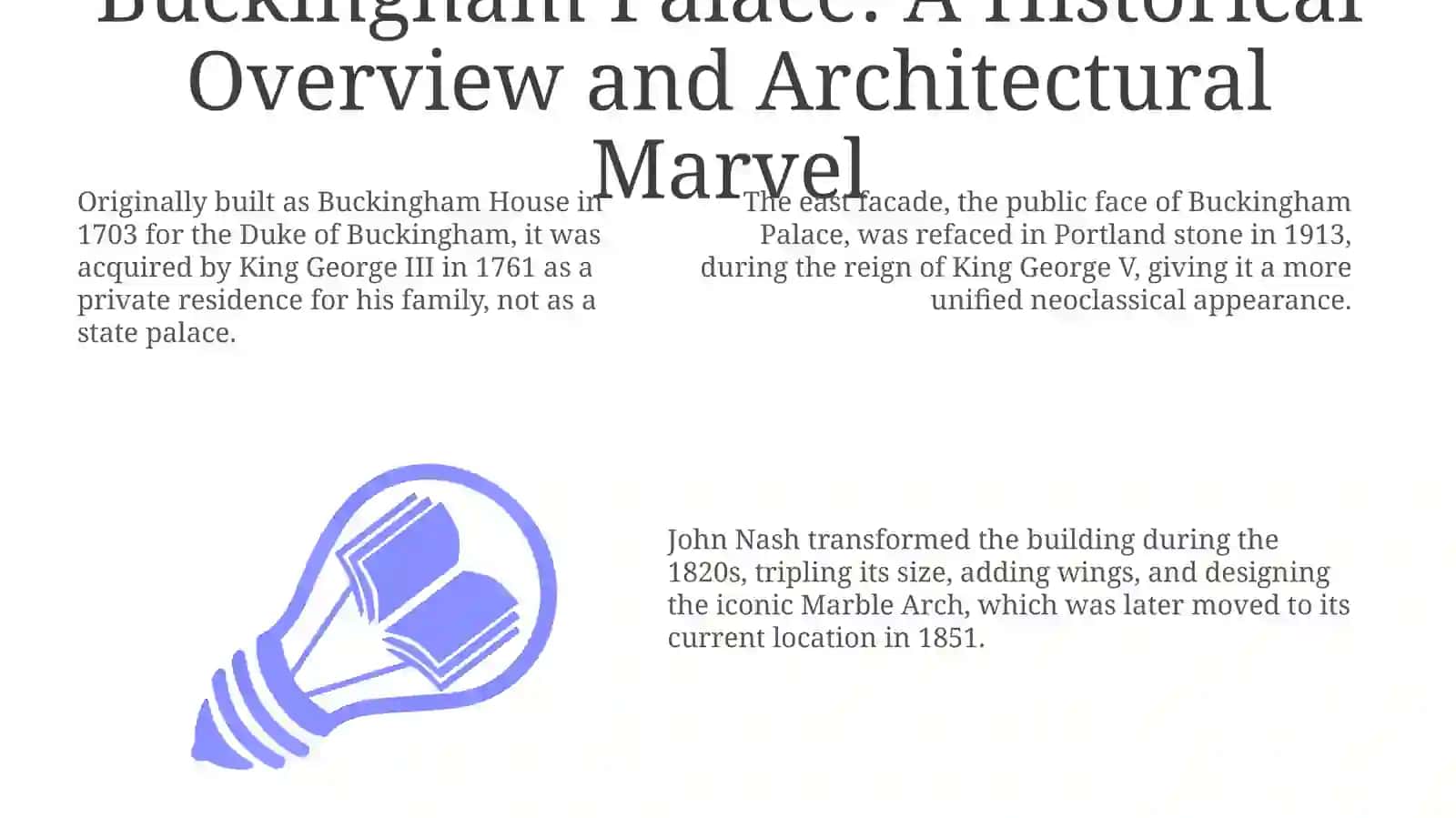 Buckingham Palace: A Royal History and Architectural Overview 3