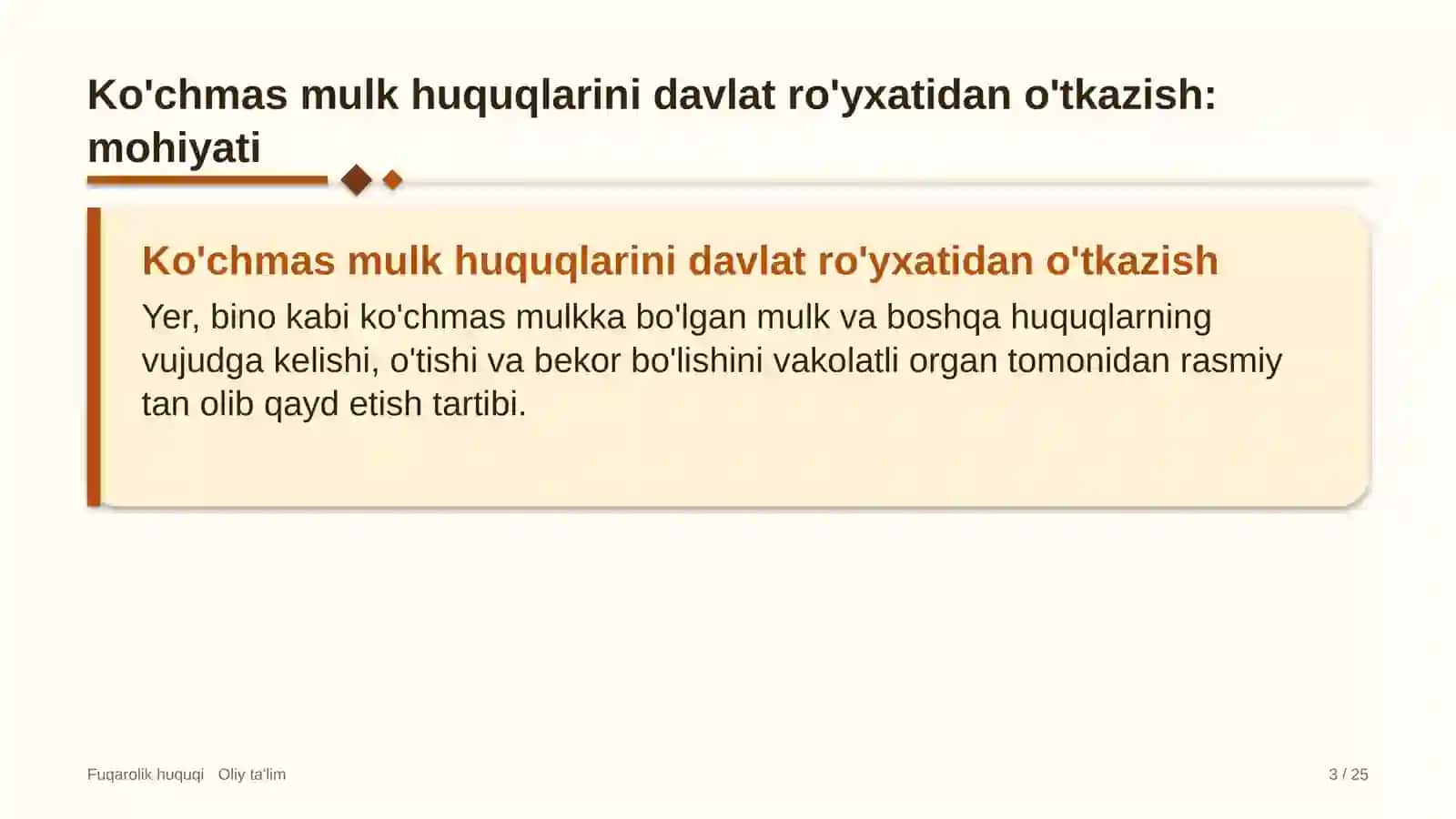 reyting agentliklarida ko'chmas mulkka bo'lgan huquqlarni davlat ro'yxatidan o'tkazish 9929 3