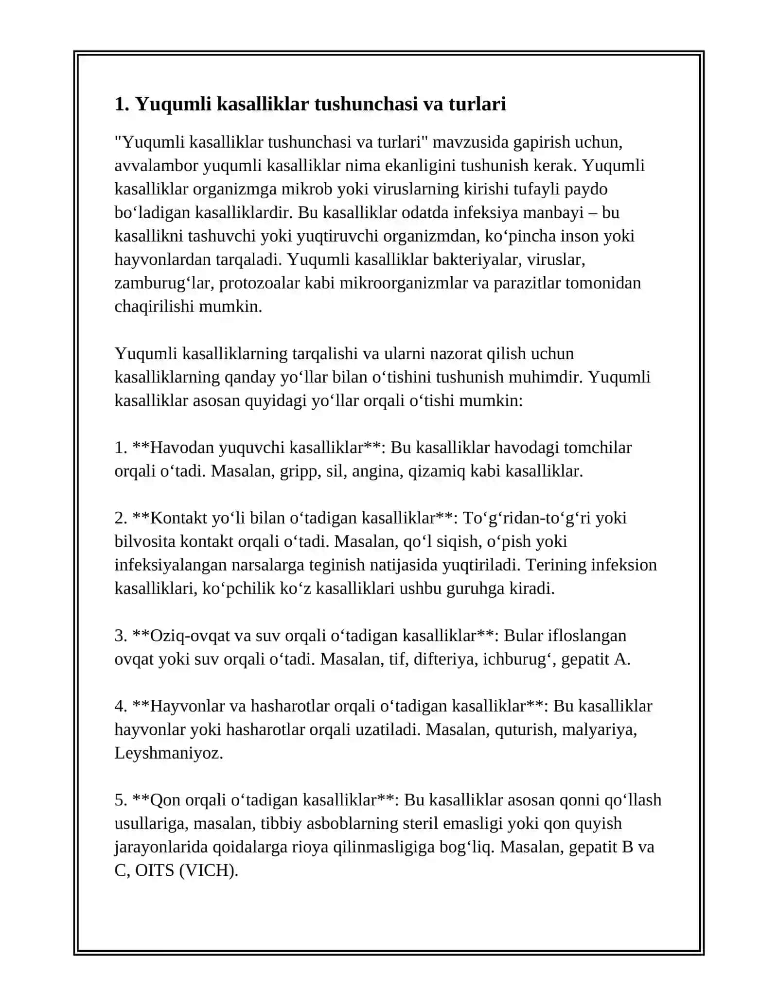 YUQUMLI KASALLIKLAR VA XAVFSIZ IMMUNIZATSIYA HAQIDA TUSHUNCHA. XAVFSIZ IMMUNIZATSIYANING TIBBIYOTDAGI AHAMIYATI 3