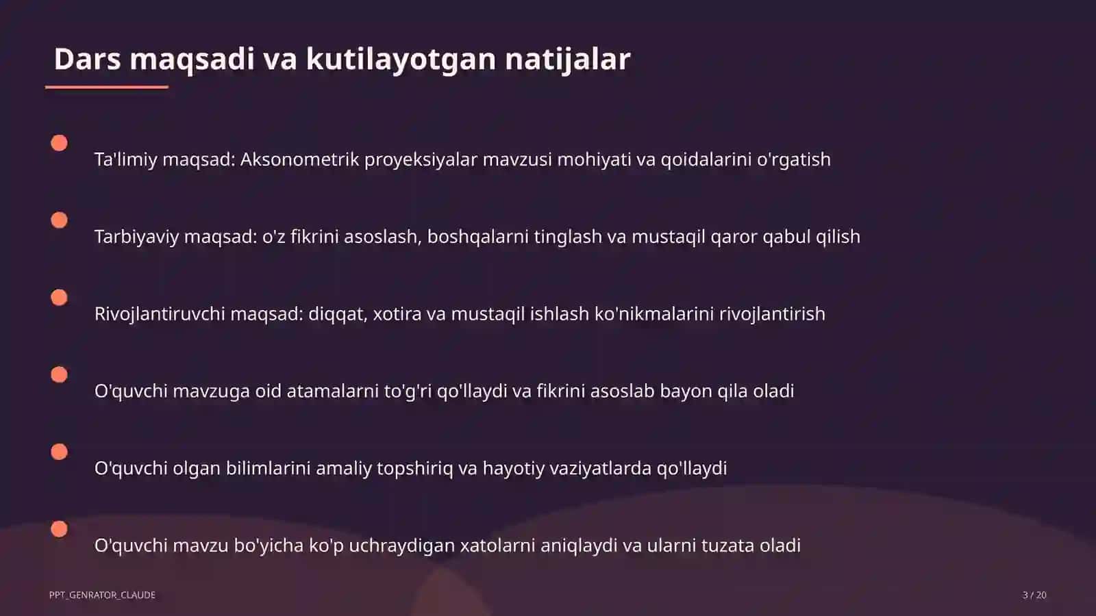 Aksonometrik proyeksiyalar (8-sinf) 3
