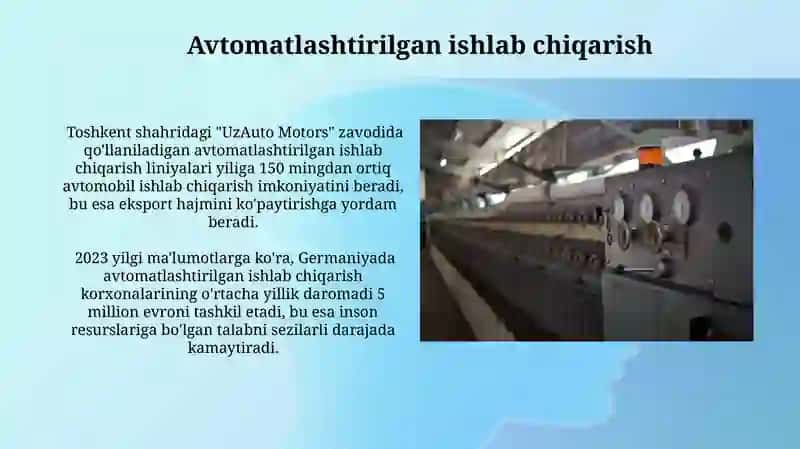 Avtomatlashtirilgan ishlab chiqarish 3